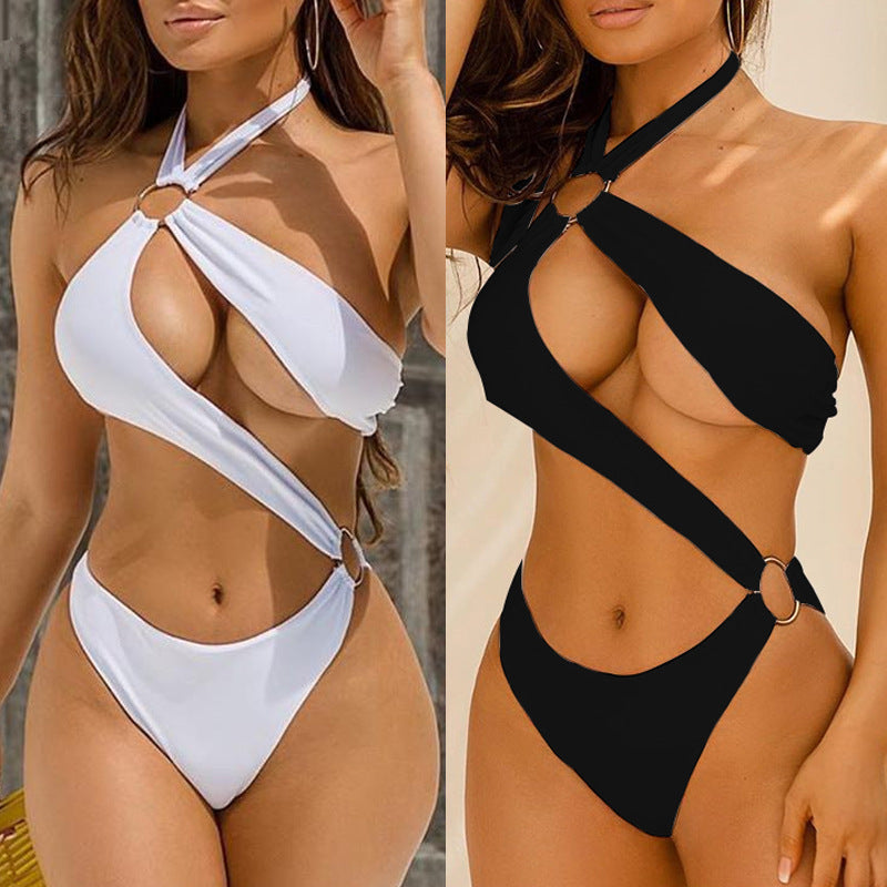 One-piece Three-colour Bikini Swimsuit