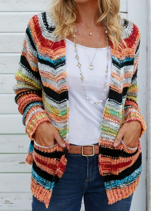 Women's Multi-color Knitted Sweater