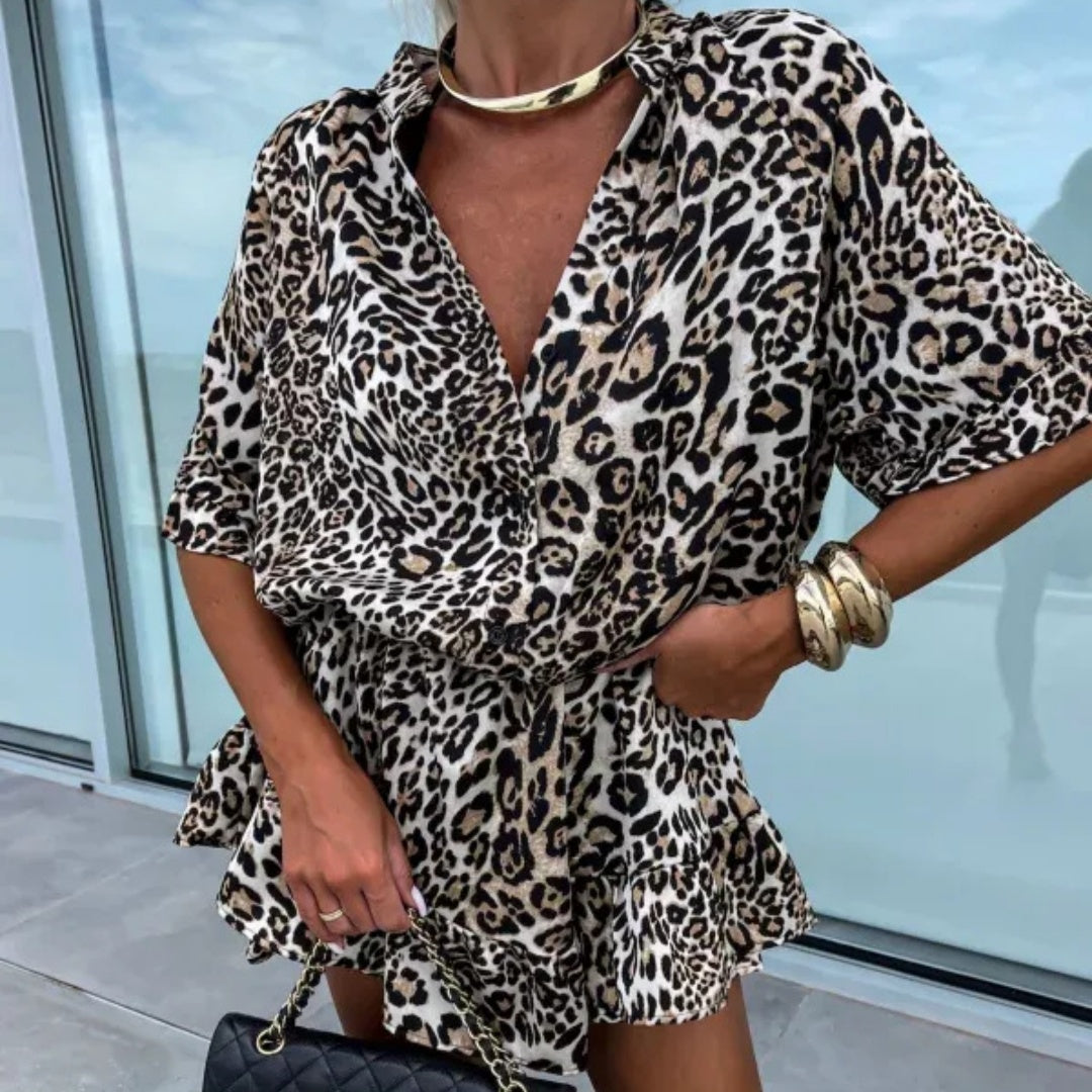 Women's Leopard Fashionable Jumpsuit