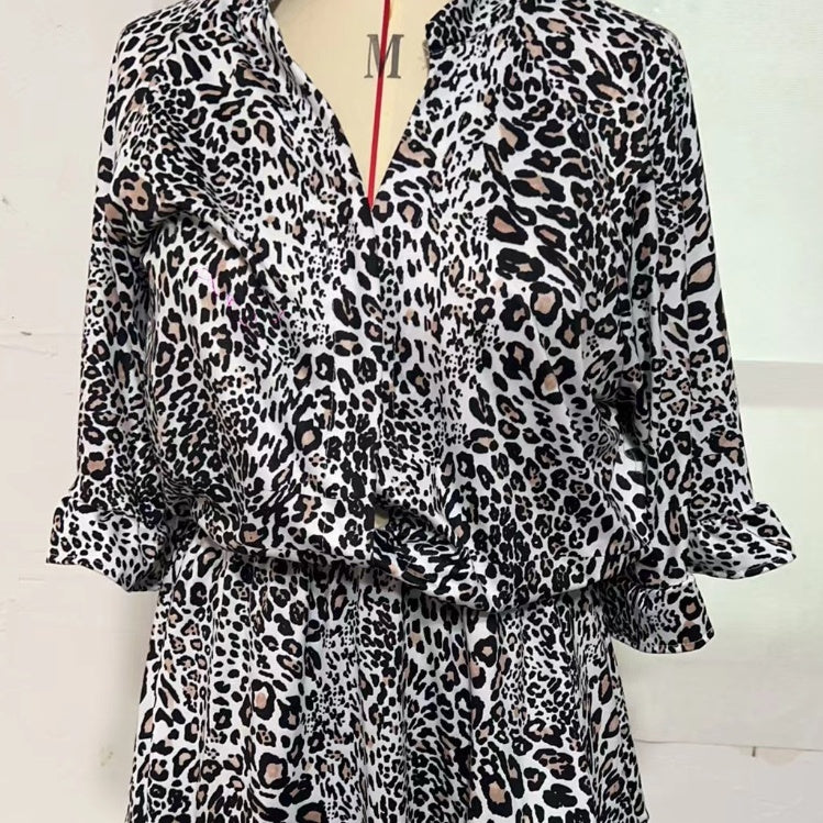 Women's Leopard Fashionable Jumpsuit