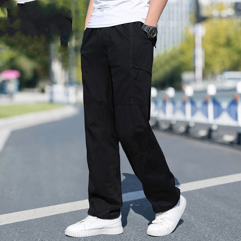 Spring And Autumn Cotton Sports Overalls Men's Plus Sizes Pants