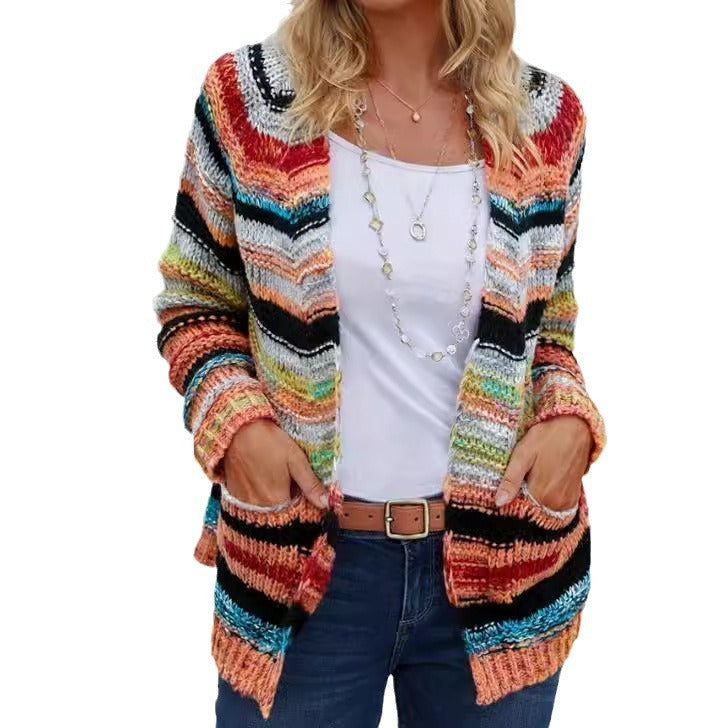 Women's Multi-color Knitted Sweater