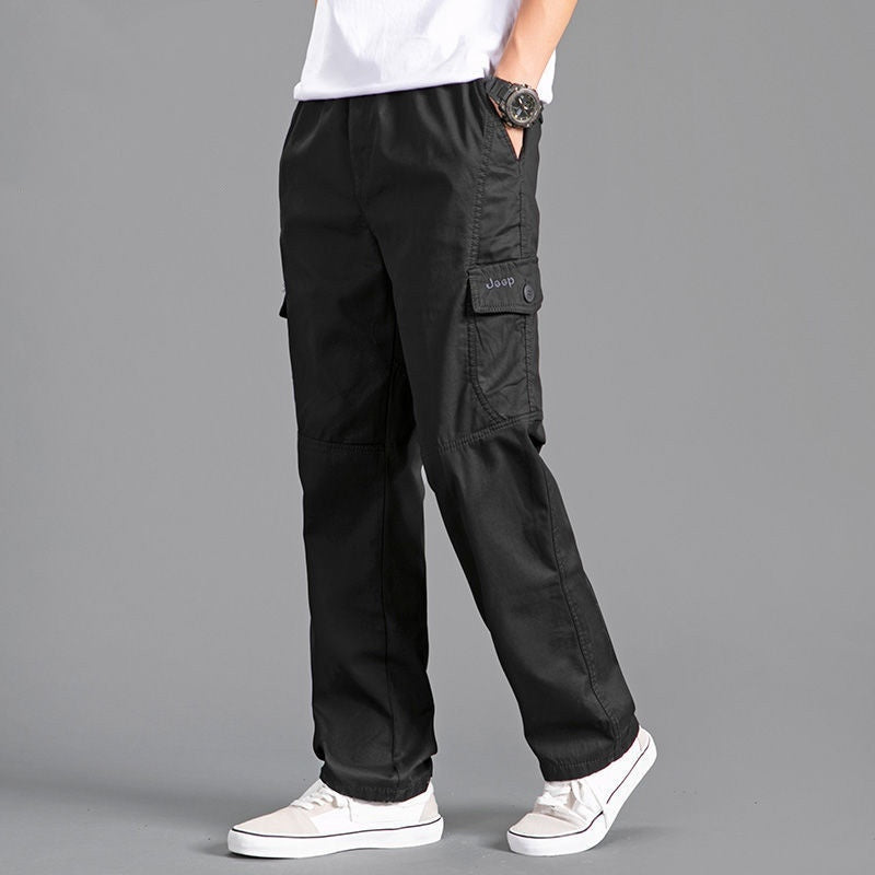 Spring And Autumn Cotton Sports Overalls Men's Plus Sizes Pants