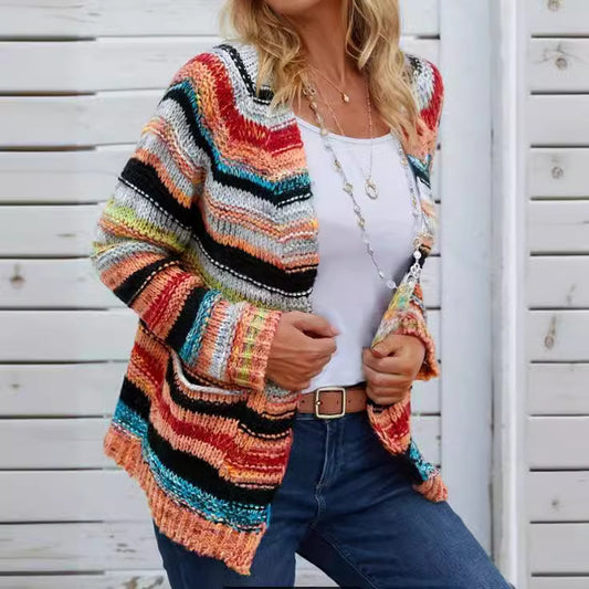 Women's Multi-color Knitted Sweater