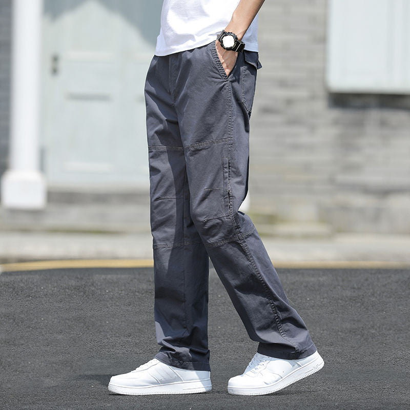 Spring And Autumn Cotton Sports Overalls Men's Plus Sizes Pants